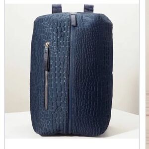 Stella & Dot Navy Textured Backpack Carry-on Bag